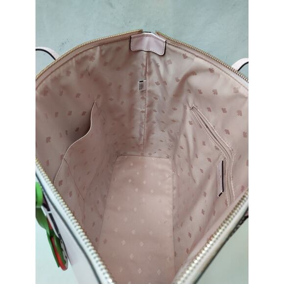 Kate Spade New York Light Pink Leather Double Handle Zipper Closure Tote Bag - Picture 13 of 16